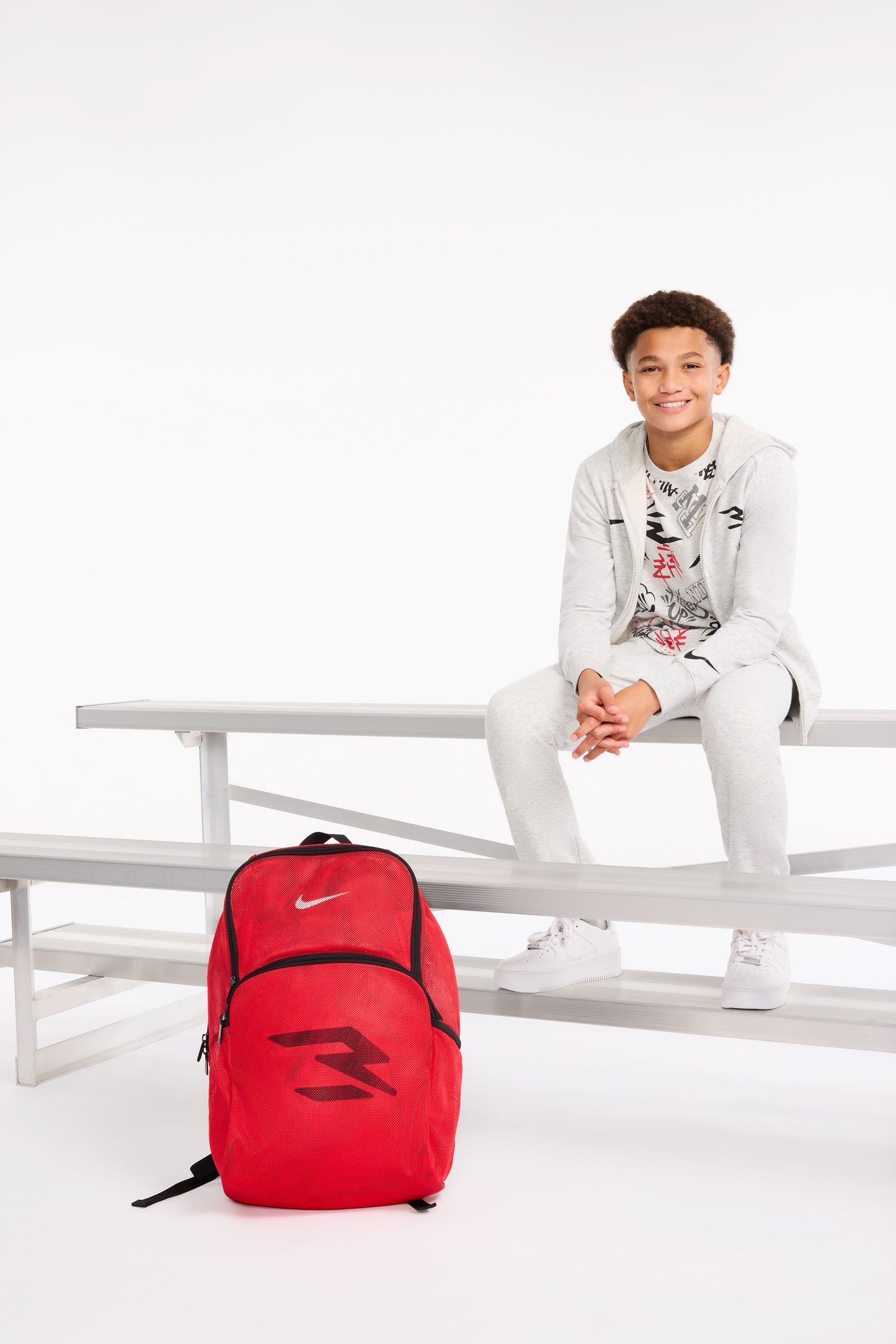 Big Kids' Fleece Full-Zip Hoodie | Grey Heather