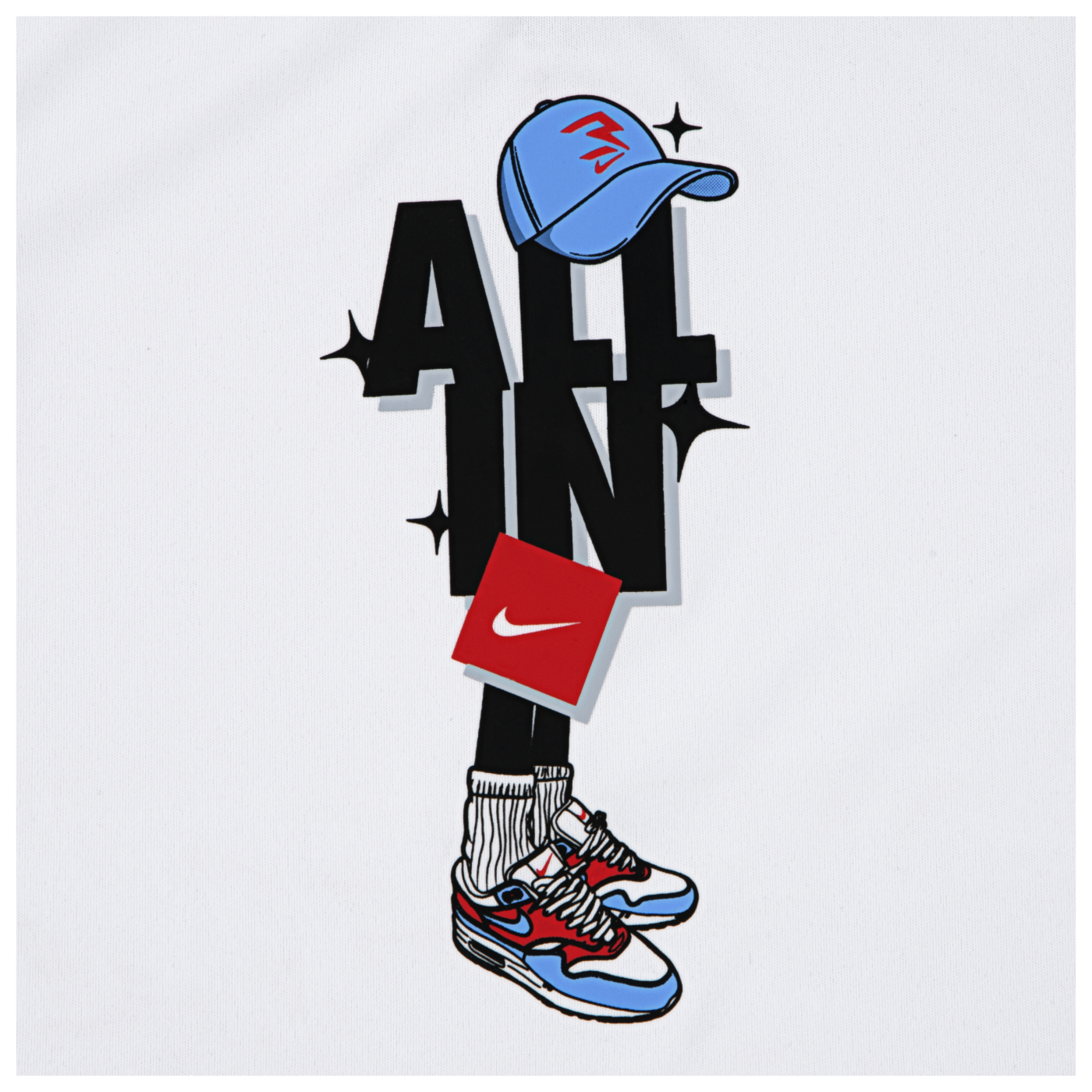 Big Kids' All In Dri Fit T-Shirt and Shorts Set | White