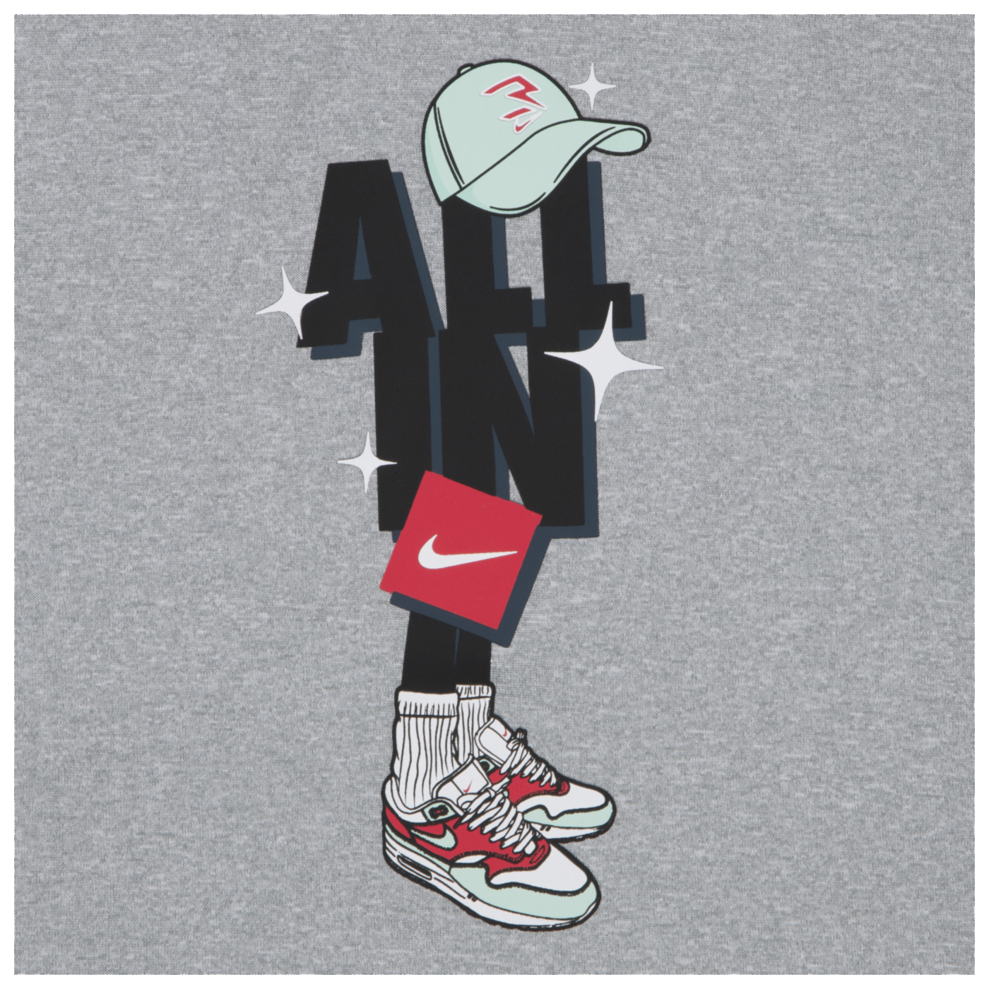 Big Kids' All In Dri Fit T-Shirt and Shorts Set | Carbon Heather