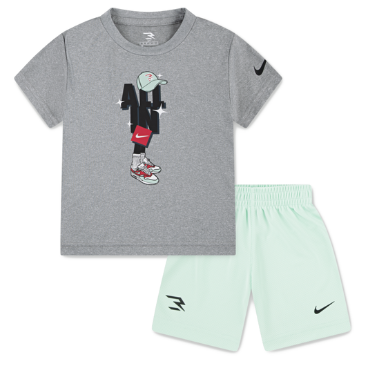Big Kids' All In Dri Fit T-Shirt and Shorts Set | Carbon Heather