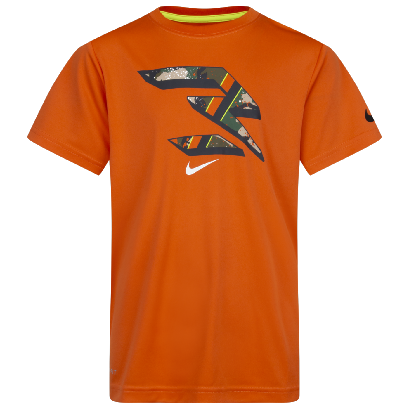 Camo Logo T-Shirt Orange – 3BRAND
