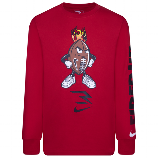 Fired Up Ballers Long Sleeve T-Shirt | Red