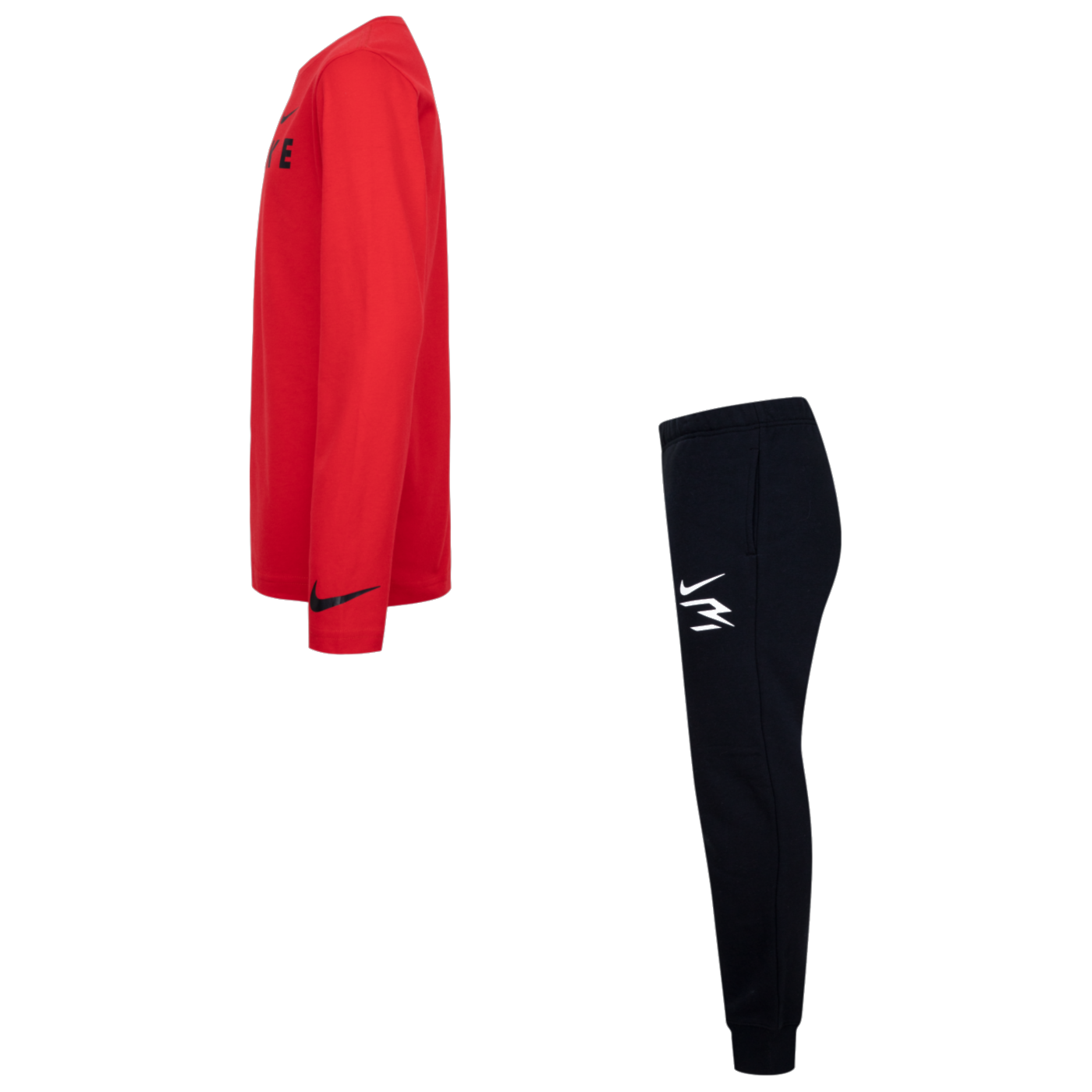 Wordmark Long Sleeve T-Shirt & Sweatpant Set | Red