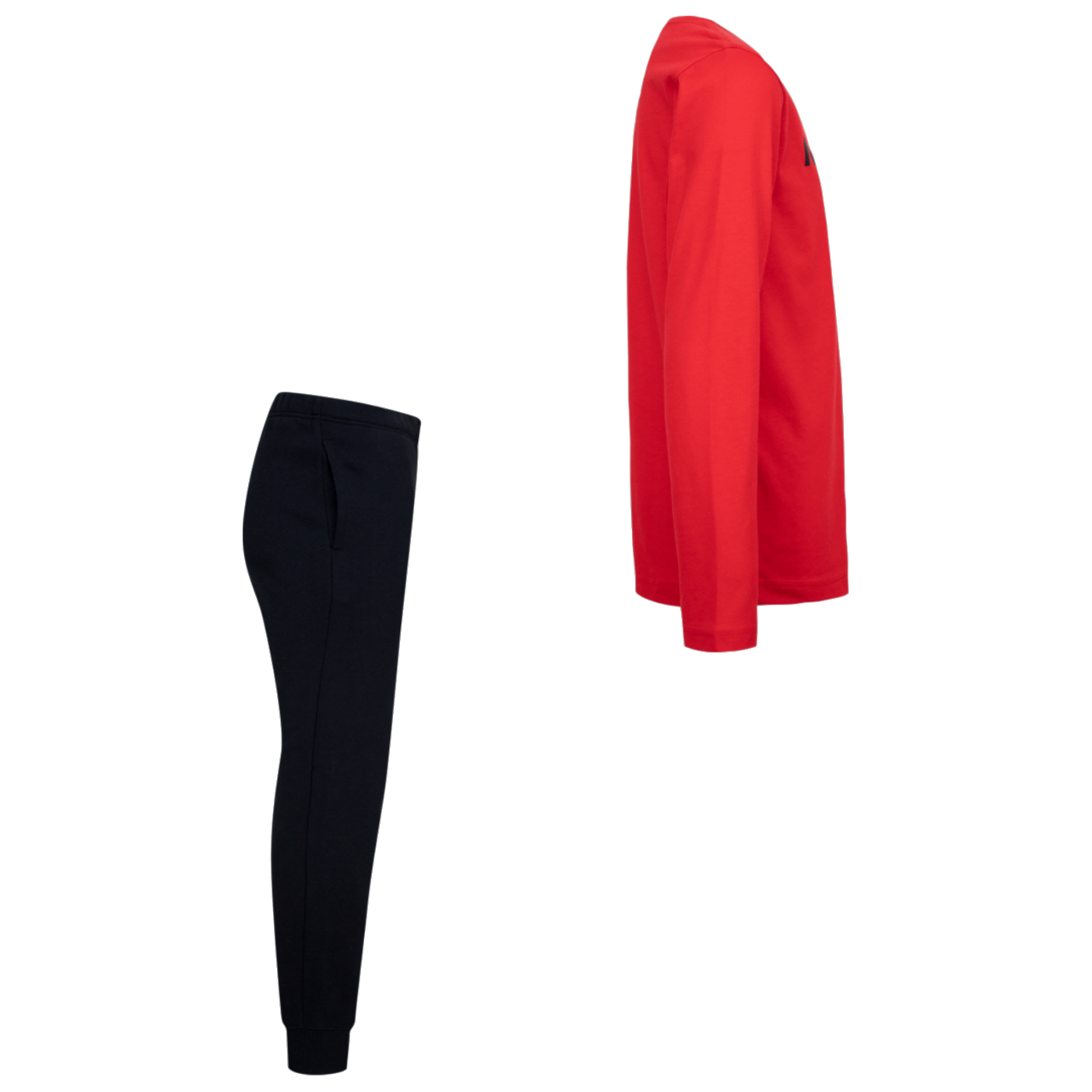 Wordmark Long Sleeve T-Shirt & Sweatpant Set | Red