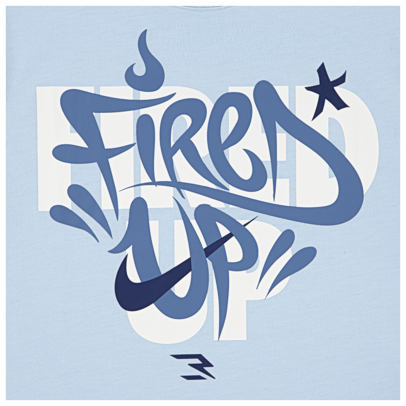 Little Kids' Fired Up Graffiti T-Shirt | Light Blue