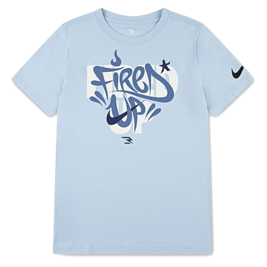 Little Kids' Fired Up Graffiti T-Shirt | Light Blue