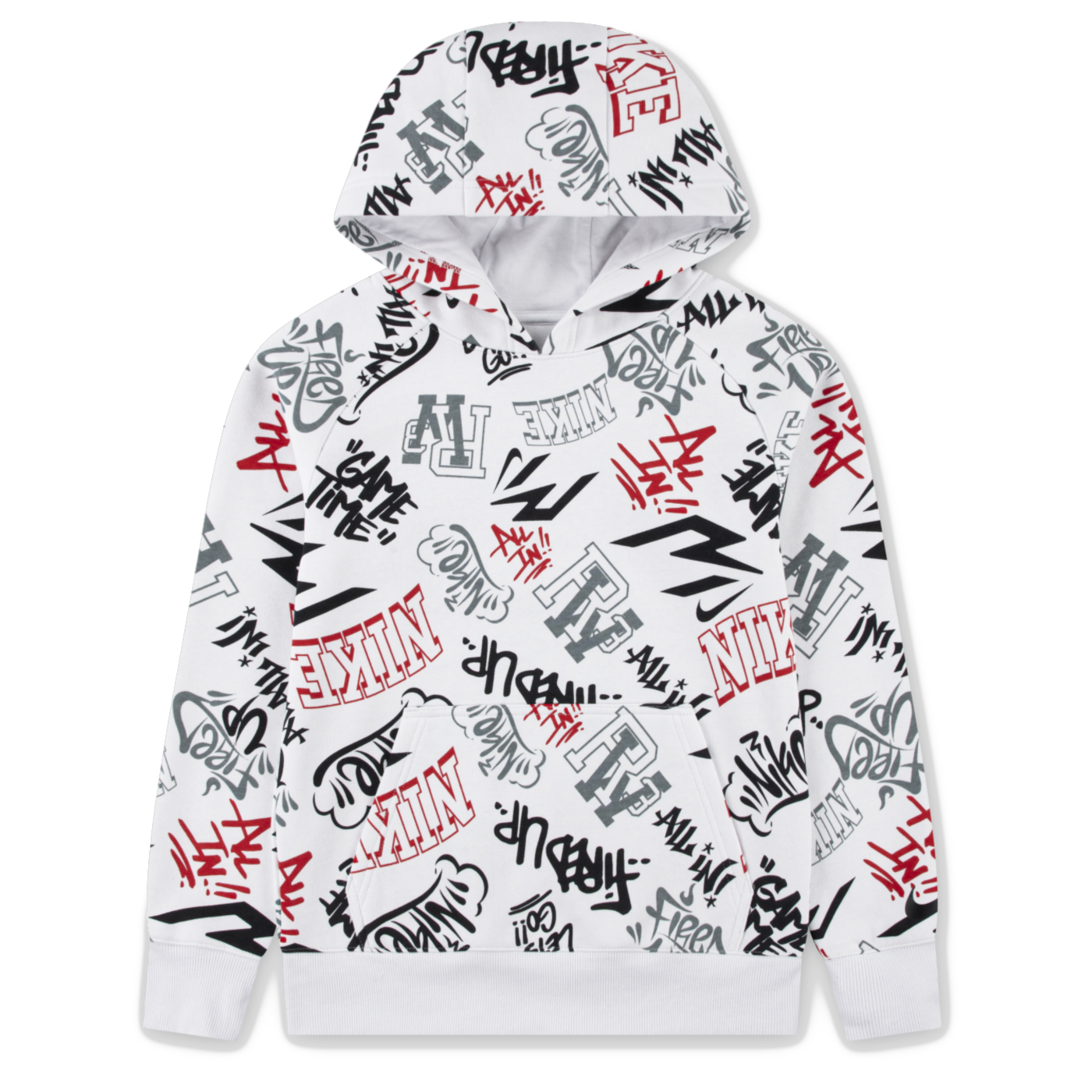 Big Kids' Graffiti Tag Hoodie | White