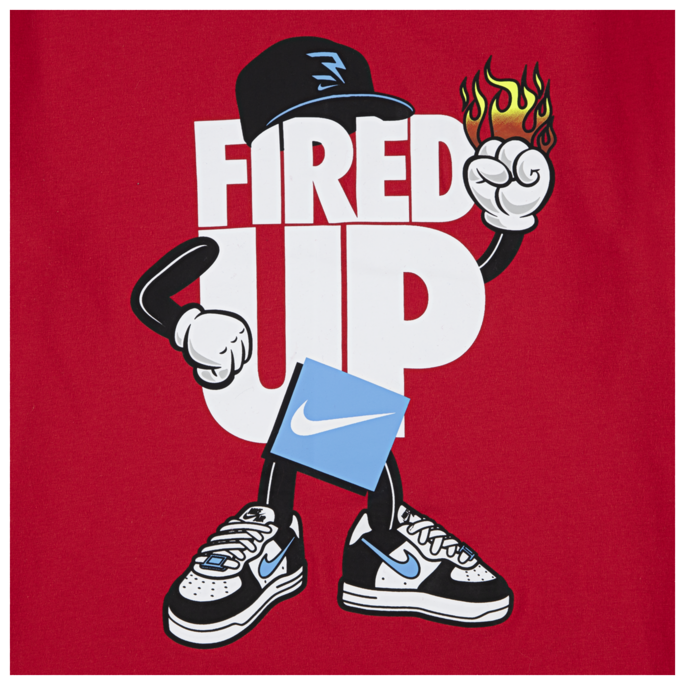 Big Kids' "Fired Up" Capman T-Shirt | University Red