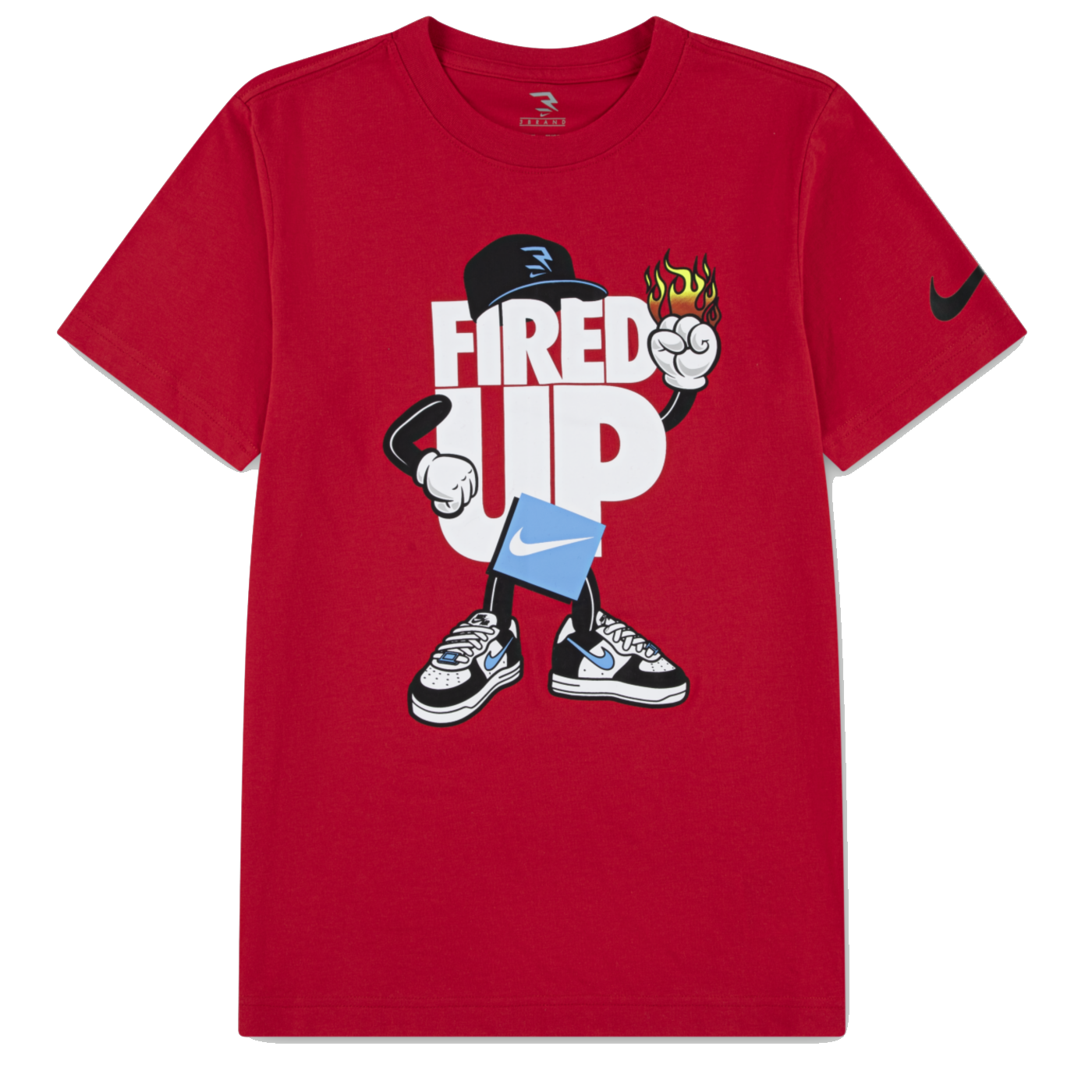Big Kids' "Fired Up" Capman T-Shirt | University Red