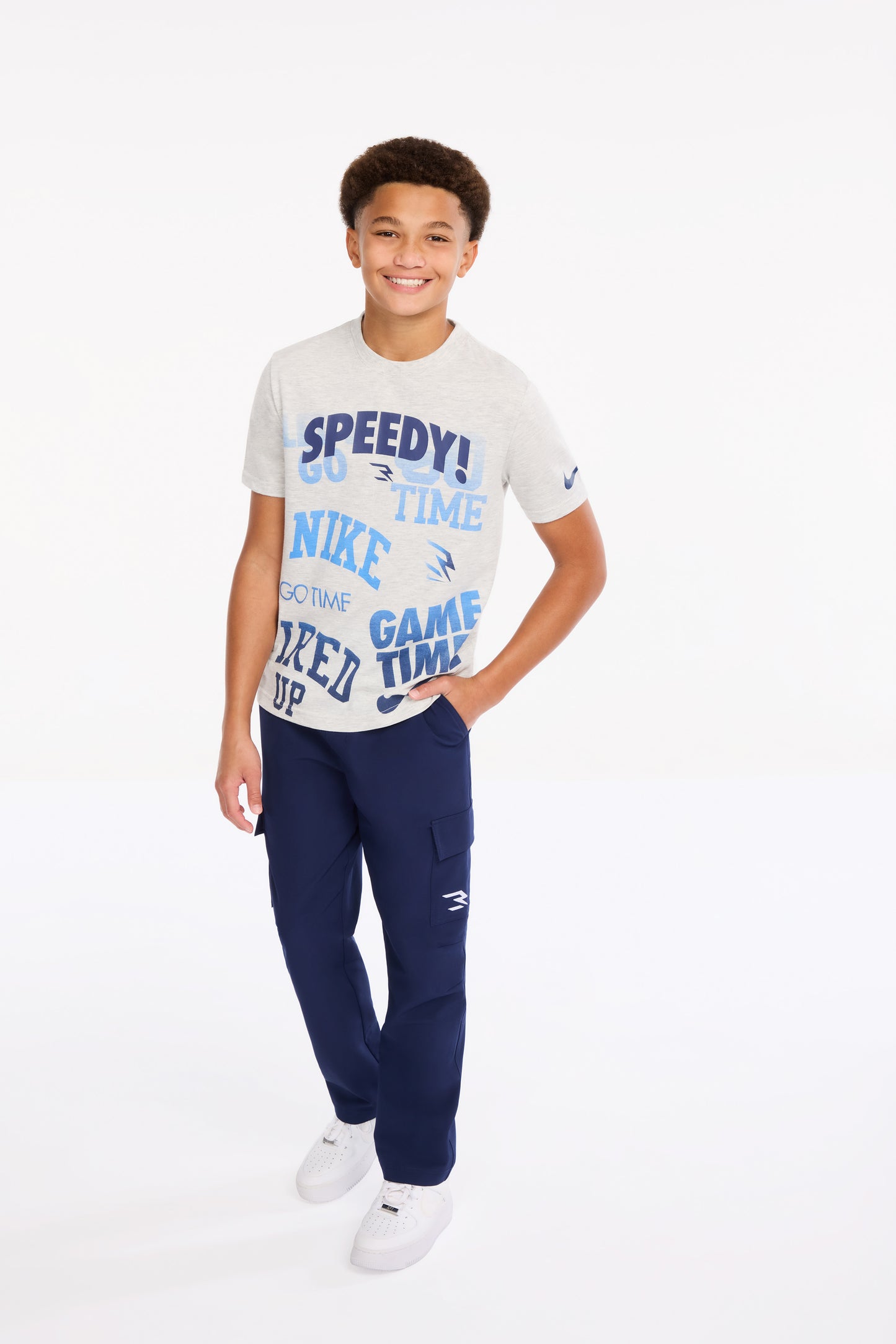 Big Kids' Stretch Woven Cargo Pants | Midnight Navy