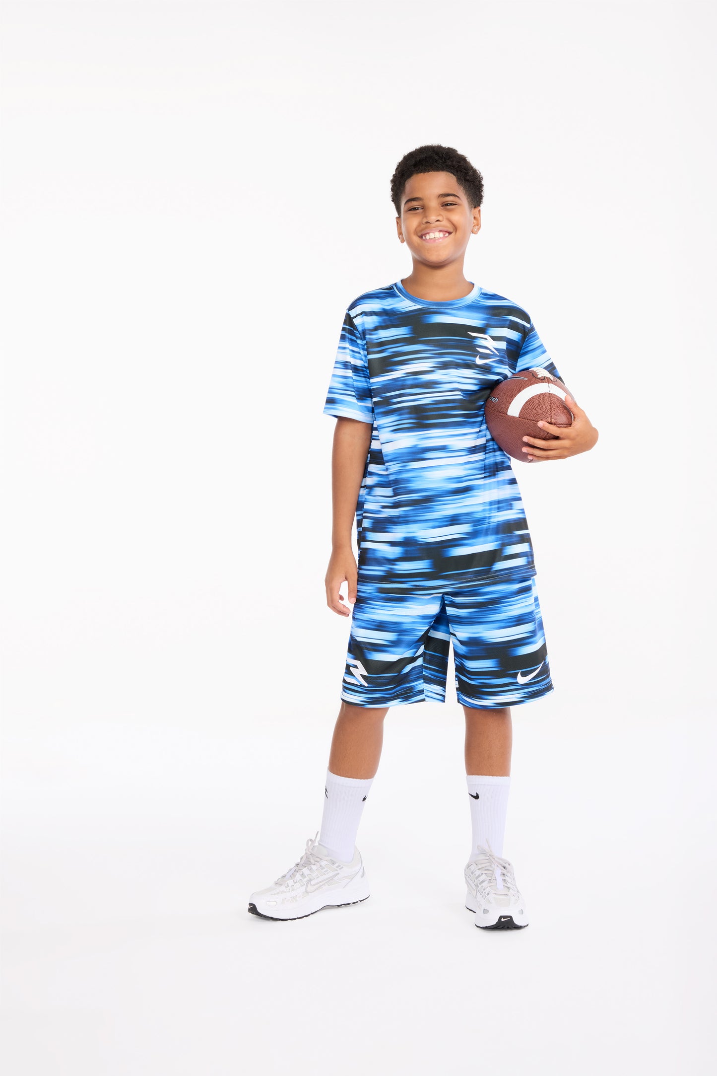 Big Kids' Dri-FIT Speed Blur Print T-Shorts | University Blue