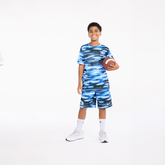 Big Kids' Dri-FIT Speed Blur Print T-Shorts | University Blue