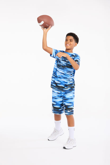 Big Kids' Dri-FIT Speed Blur Print T-Shorts | University Blue
