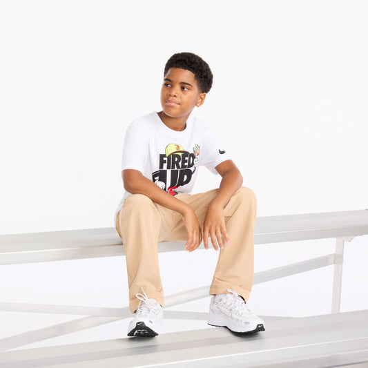 Big Kids' "Fired Up" Capman T-Shirt | White