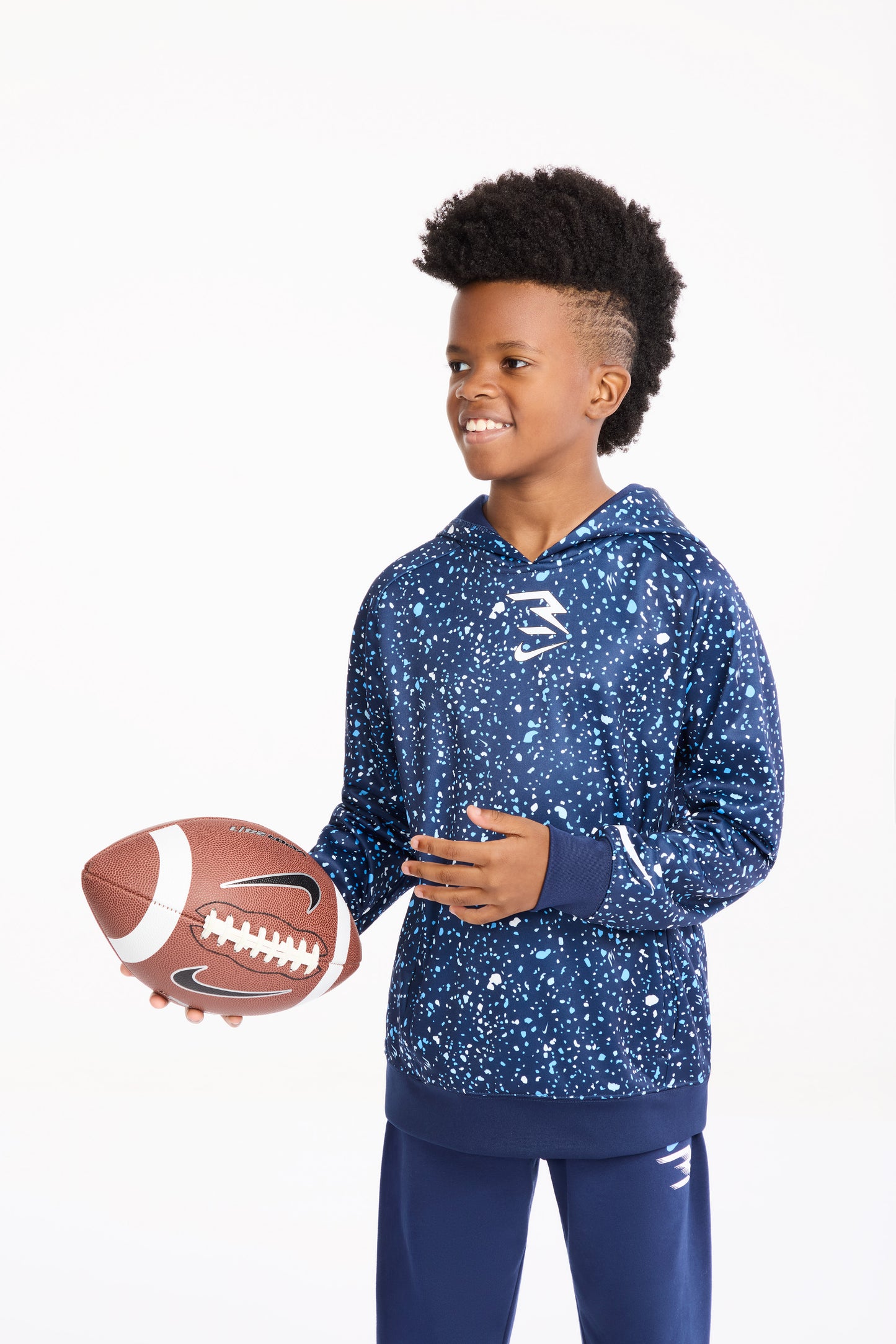 Big Kids' Therma-FIT Splatter Hoodie | Midnight Navy