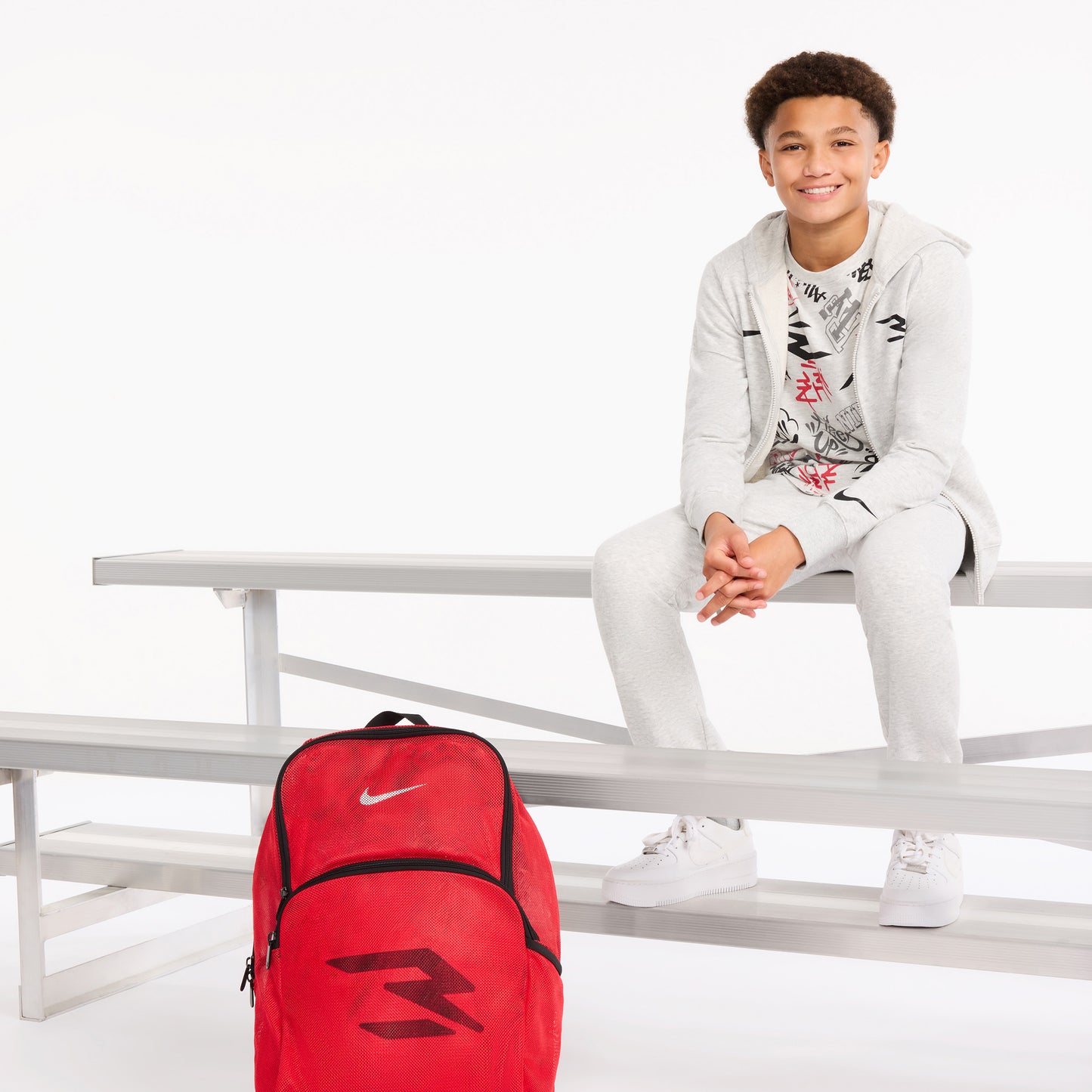 Big Kids' Fleece Full-Zip Hoodie | Grey Heather