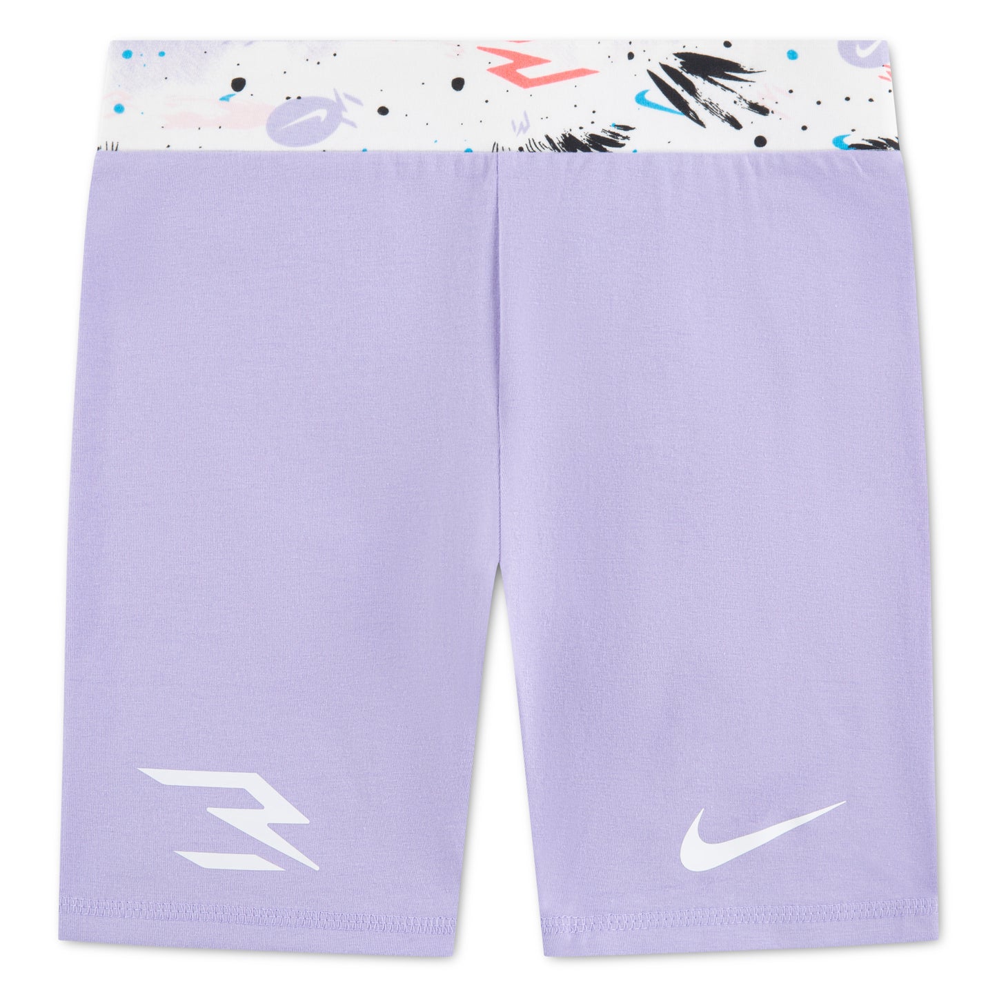 Big Kids' Carnival Printed Bike Shorts | Wisteria Purple