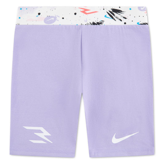 Big Kids' Carnival Printed Bike Shorts | Wisteria Purple