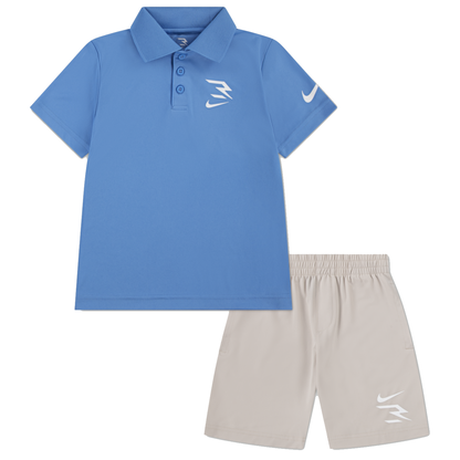 Little Kids' Dri Fit 2-Piece Polo and Shorts Set  | Blue
