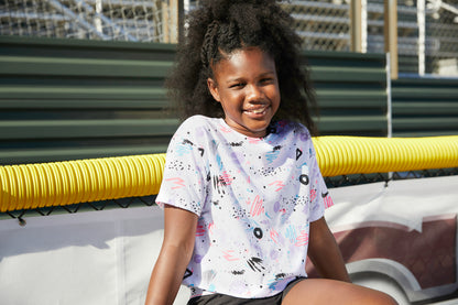 Big Kids' Carnival Printed Boxy T-Shirt | White