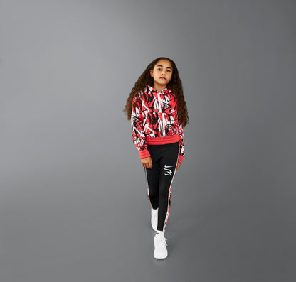 Big Kids' Graffiti Printed Hoodie | Track Red