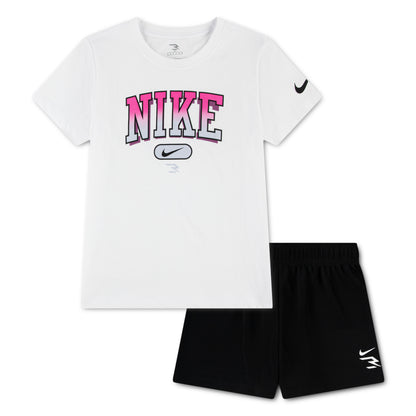 Big Kids' Tee and Mesh Shorts Set | White