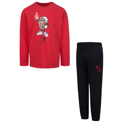 Let's Go Ballers Long Sleeve T-Shirt & Sweatpant Set | Black