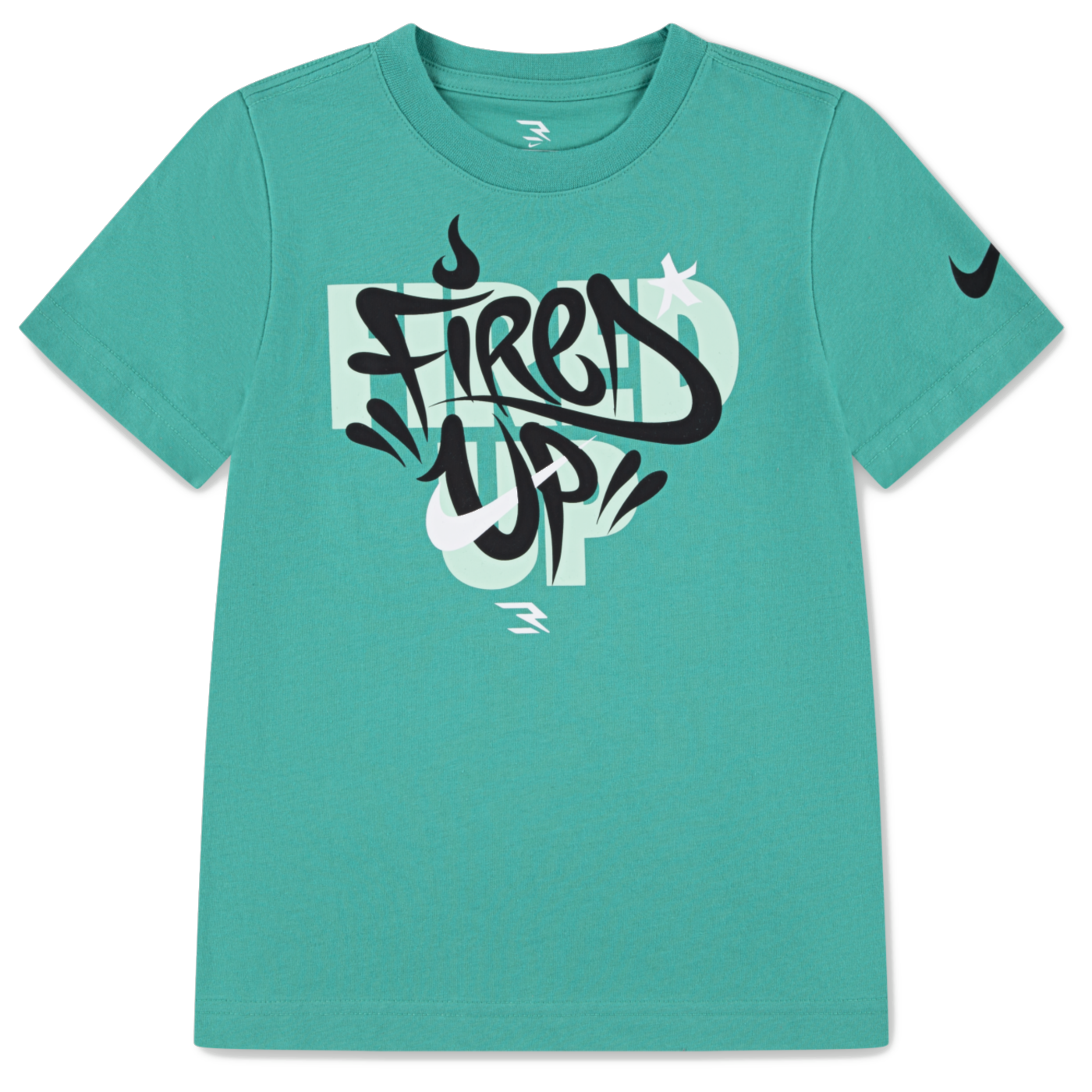 Big Kids' Fired Up Graffiti T-Shirt  | Teal