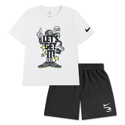 Little Kids' Dri-FIT "Let's Get It!" 2-Piece Set | Dark Matter
