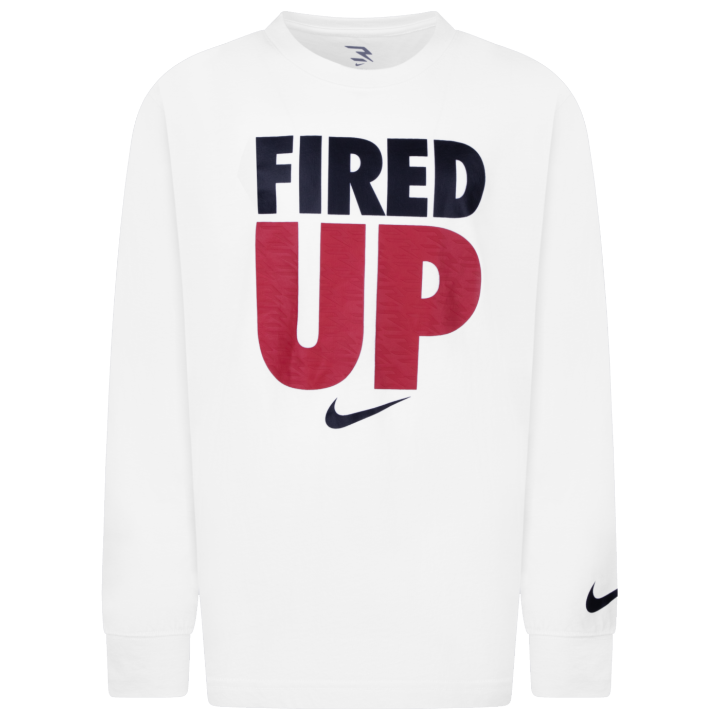 Fired Up Long Sleeve T-Shirt | White