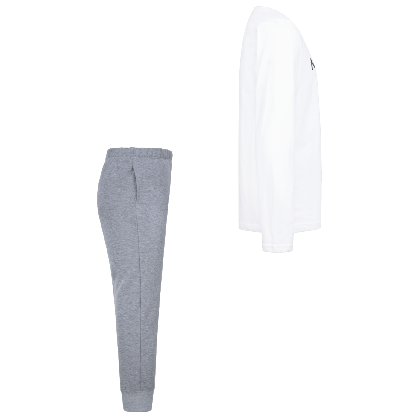 Wordmark Long Sleeve T-Shirt & Sweatpant Set | White