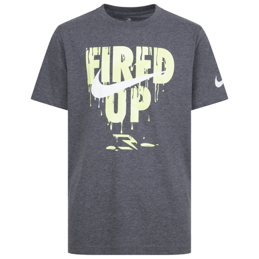 Fired Up Drip T-Shirt | Charcoal