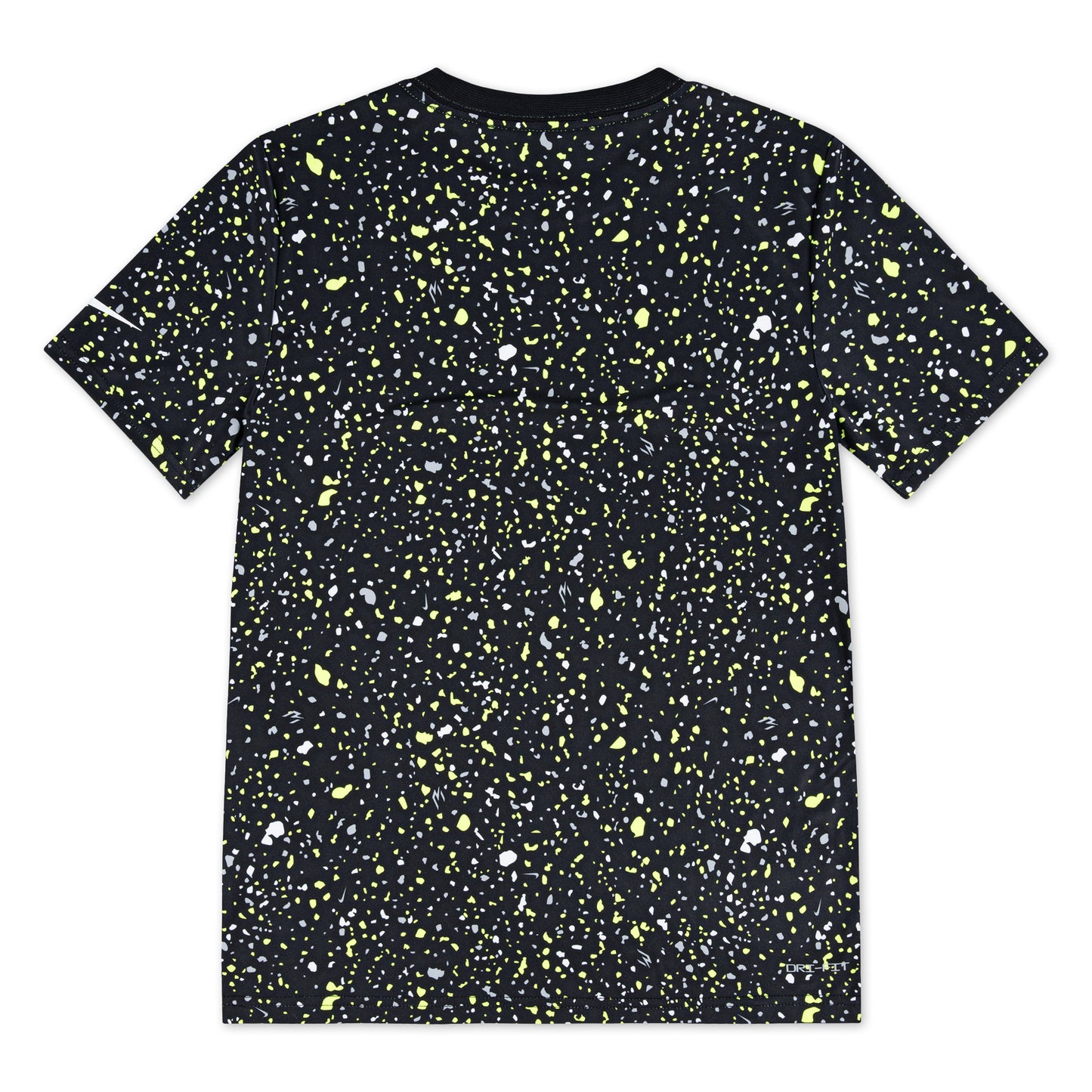 Big Kids' Dri-FIT Splatter Printed Tee | Black/Volt