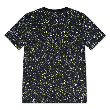 Big Kids' Dri-FIT Splatter Printed Tee | Black/Volt