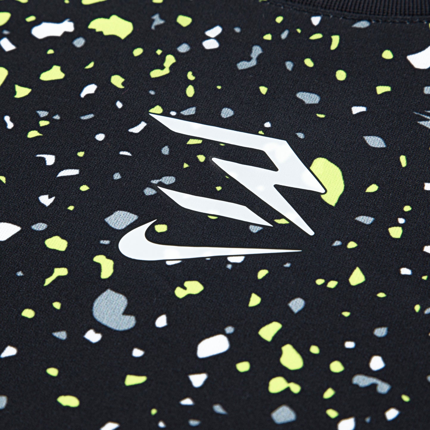 Big Kids' Dri-FIT Splatter Printed Tee | Black/Volt