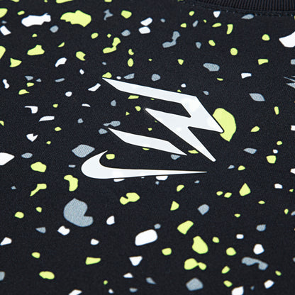 Big Kids' Dri-FIT Splatter Printed Tee | Black/Volt