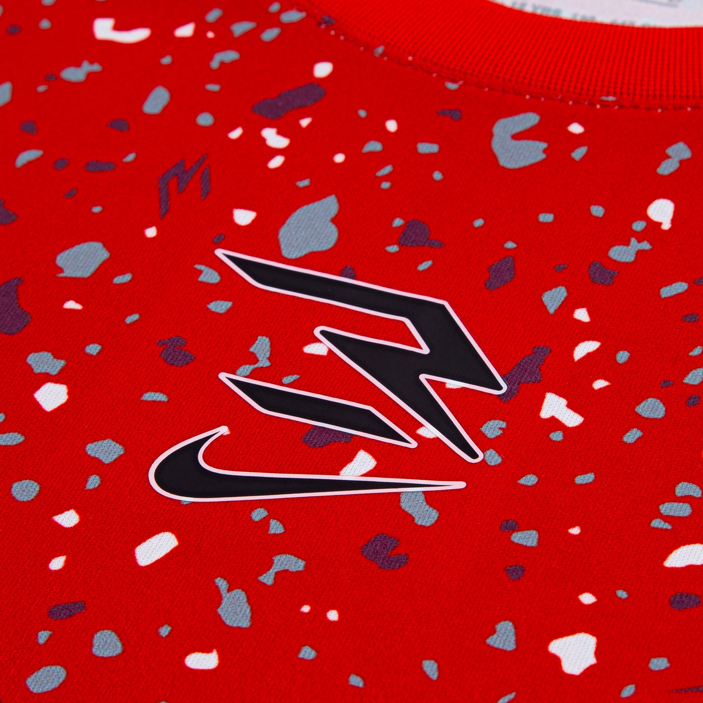 Big Kids' Dri-FIT Splatter Printed Tee | University Red/Black