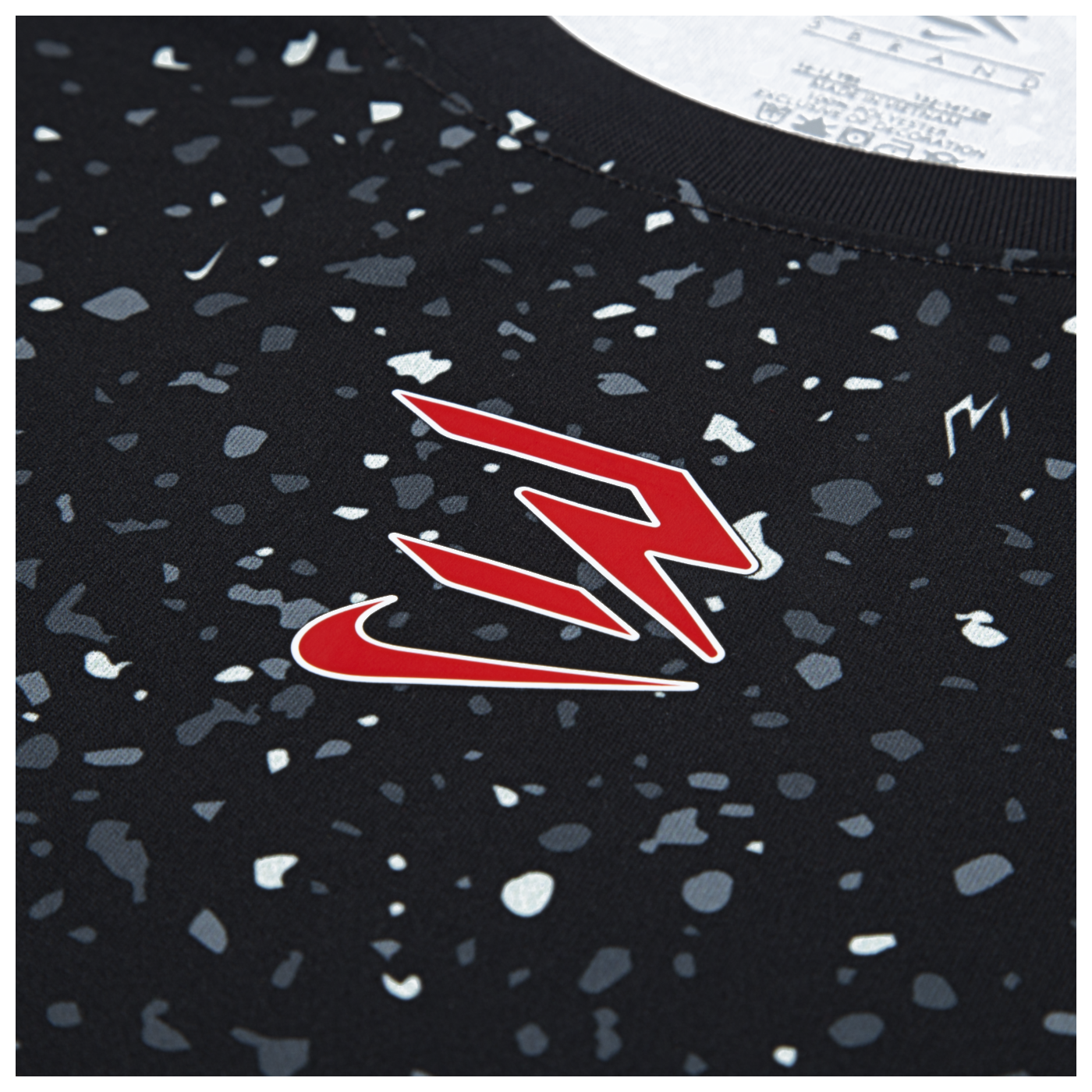 Big Kids' Dri-FIT Large Splatter Print T-Shirt | Black (University Red)