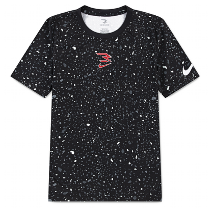 Big Kids' Dri-FIT Large Splatter Print T-Shirt | Black (University Red)