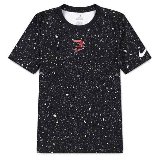 Big Kids' Dri-FIT Large Splatter Print T-Shirt | Black (University Red)