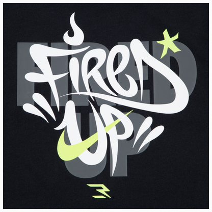 Big Kids' Fired Up Graffiti T-Shirt  | Black