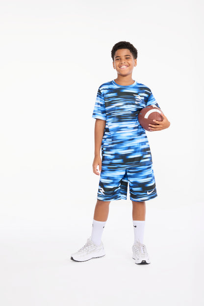 Big Kids' Dri-FIT Speed Blur Print T-Shirt | University Blue