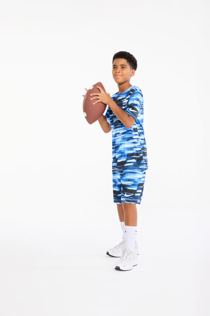 Big Kids' Dri-FIT Speed Blur Print T-Shirt | University Blue