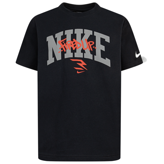 Big Kids' Graffiti Tag Lockup T-Shirt | Black
