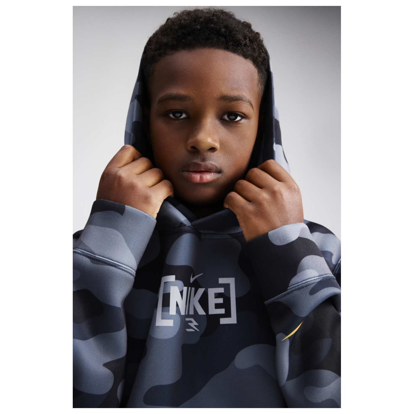 Big Kids' 3ssentials Camo Hoodie | Black
