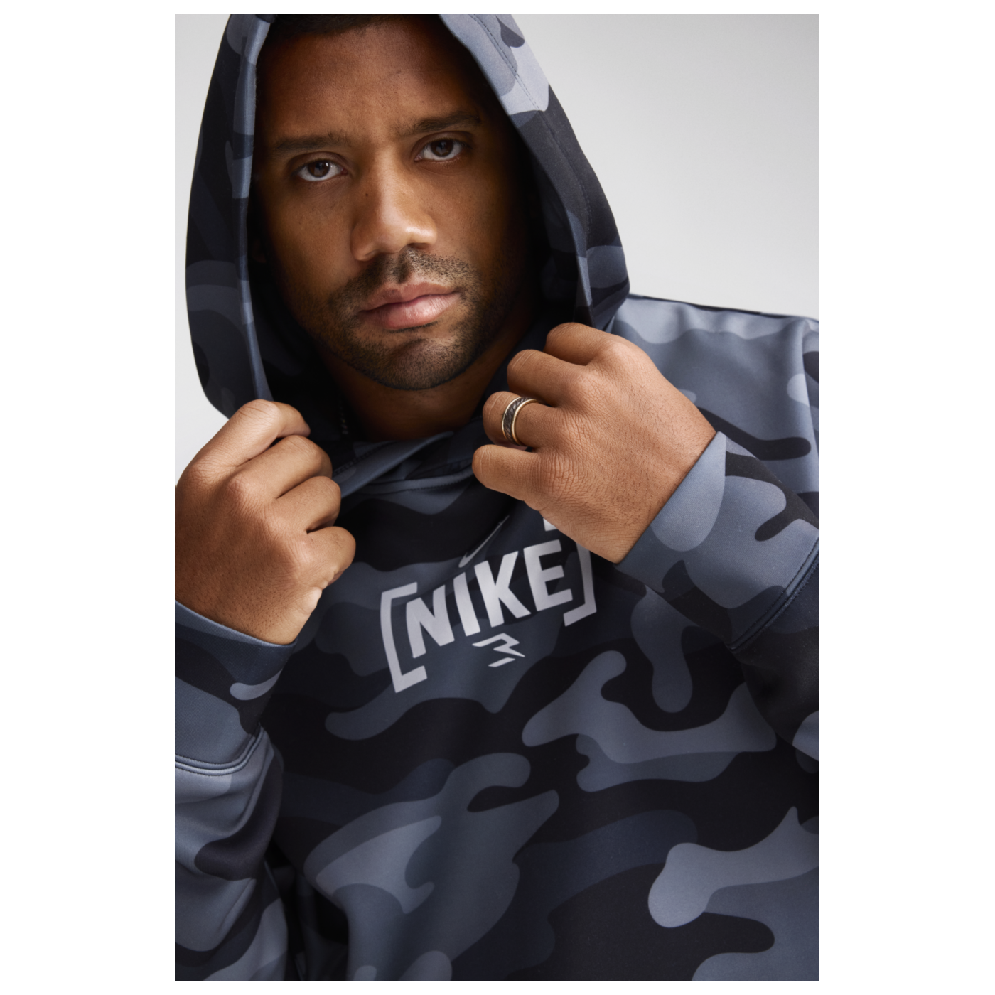 Big Kids' 3ssentials Camo Hoodie | Black