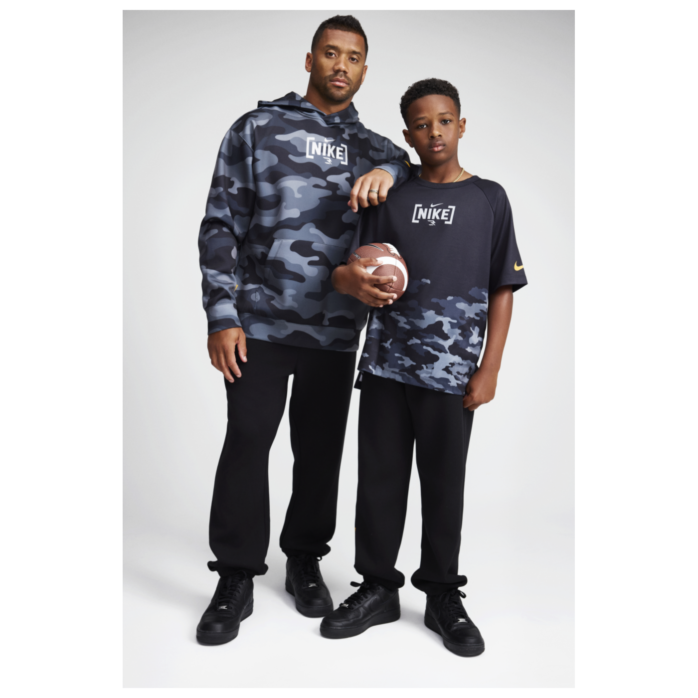 Big Kids' Mesh Camo Panel Tee | Black