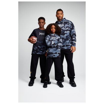 Big Kids' Mesh Camo Panel Tee | Black