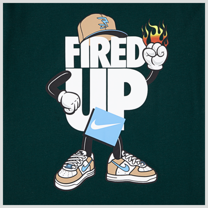 Big Kids' "Fired Up" Capman T-Shirt | Night Jungle