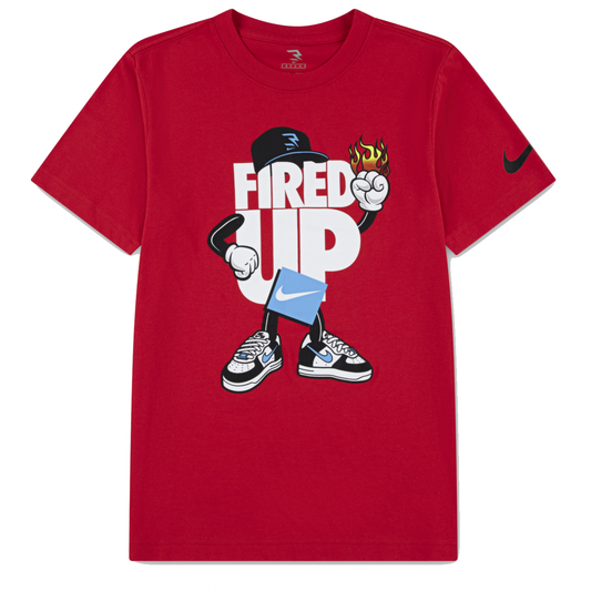 Big Kids' "Fired Up" Capman T-Shirt | University Red